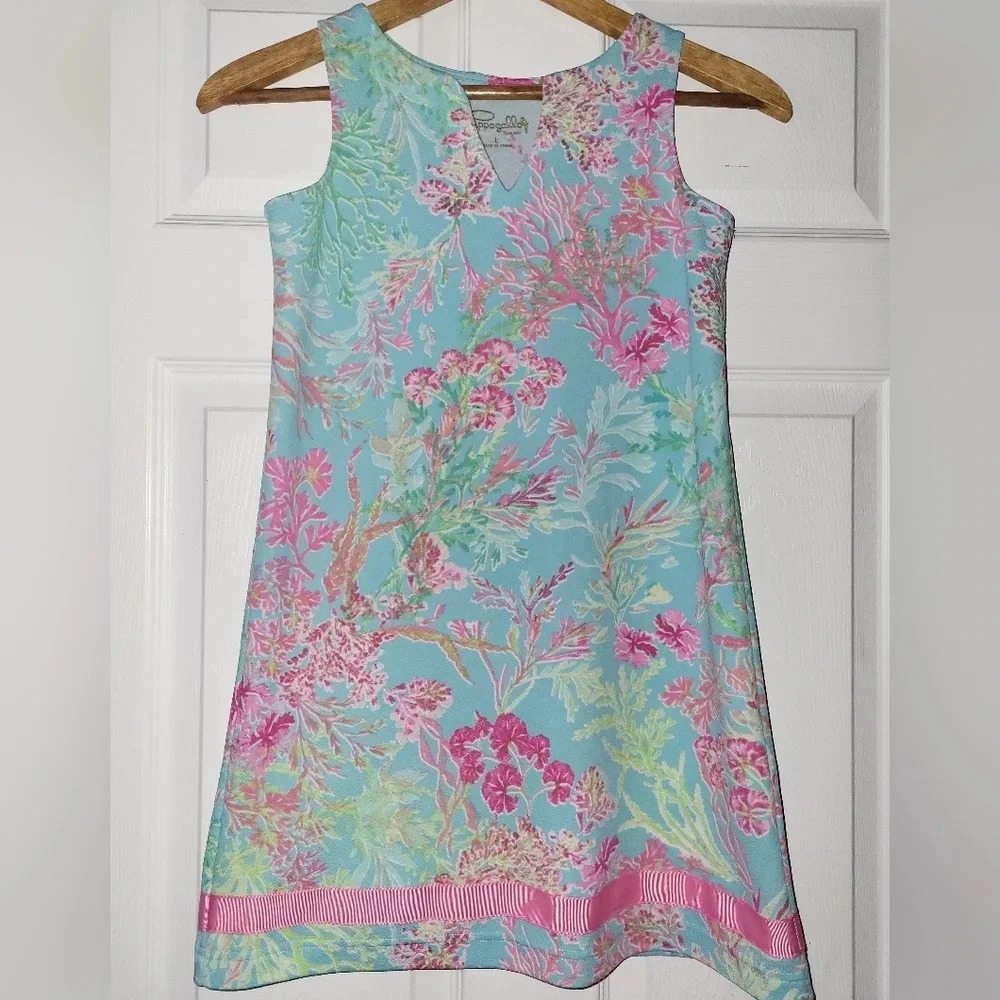 Pappagallo Girls‎ Floral Dress Size Large Ribbon Trim